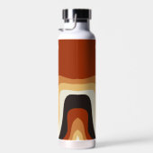 Retro 70er Wavy Burnt Orange Personalisiert Hippie Trinkflasche (Rechts)