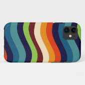 Retro 70er Wavy Stripes Case-Mate iPhone Hülle (Rückseite (Horizontal))