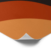 Retro 70er Wedding Burnt Orange Groovy Willkommen Poster (Ecke)