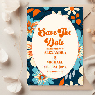 Retro 70er Wedding Save The Date
