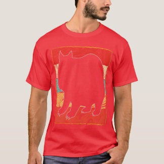 Retro 70er Wombat Sonnenuntergang Vintage Silhouet T-Shirt