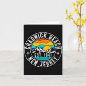 Retro 70s 80s Chadwick Beach New Jersey Nj For Men Karte (Gelbe Blume)