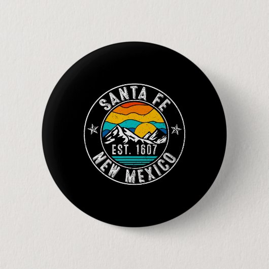 Retro 70s 80s Santa Fe New Mexico Nm Button (Vorderseite)