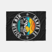 Retro 70s 80s Santa Fe New Mexico Nm Fleecedecke (Vorderseite (Horizontal))