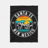 Retro 70s 80s Santa Fe New Mexico Nm  Fleecedecke (Vorderseite)
