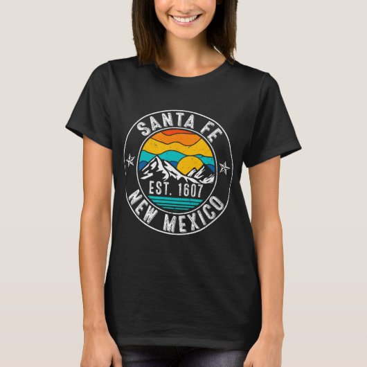 Retro 70s 80s Santa Fe New Mexico Nm  T-Shirt (Vorderseite)