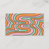 Retro 70's Business Card Abstrakt Visitenkarte (Rückseite)