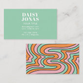 Retro 70's Business Card Abstrakt Visitenkarte (Vorne/Hinten)