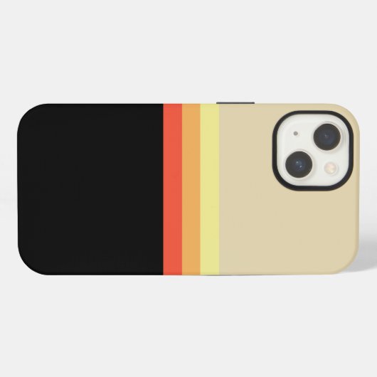 Retro 70s Coloured Palette iPhone Hülle (Rückseite (Horizontal))