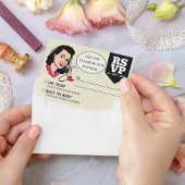 Retro 70's Comic Book Pop Art Fun Wedding RSVP Karte