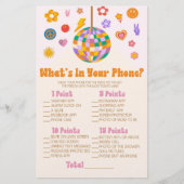 Retro 70's Disco in Ihrem Telefon Baby Shower Game Briefpapier (Vorderseite)