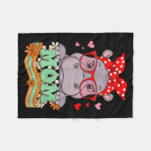 Retro 70s Flower Hip Mom Mama Grandma Mother's Day Fleecedecke (Vorderseite (Horizontal))