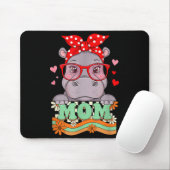 Retro 70s Flower Hip Mom Mama Grandma Mother's Day Mousepad (Mit Mouse)