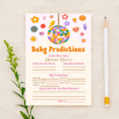 Retro 70's Groovy Baby Shower Vorhersagung Aktivit Briefpapier