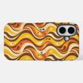 Retro 70s Groovy Wavy Lines Case (Rückseite (Horizontal))