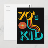 RETRO 70'S KID - CASSETTE LOVERS POSTKARTE (Vorne/Hinten)