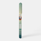 Retro 70s Lake Reflection Art iPhone 16 Hülle (Rechte Seite)