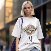 Retro 70's Monogram und Name Groovy Auntie Custom Hoodie