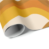Retro 70s Orange Mustard Wave Abstract Pattern Geschenkpapier (Rolleneckpunkt)