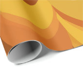 Retro 70s Orange Mustard Wave Abstract Pattern Geschenkpapier (Rolleneckpunkt)
