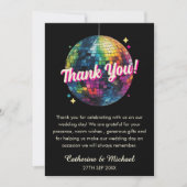 Retro 70's Party Disco Ball Sparkle Dankeskarte (Vorderseite)
