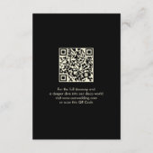 Retro 70's Party Disco Ball Sparkle Glam Wedding  Begleitkarte (Rückseite)