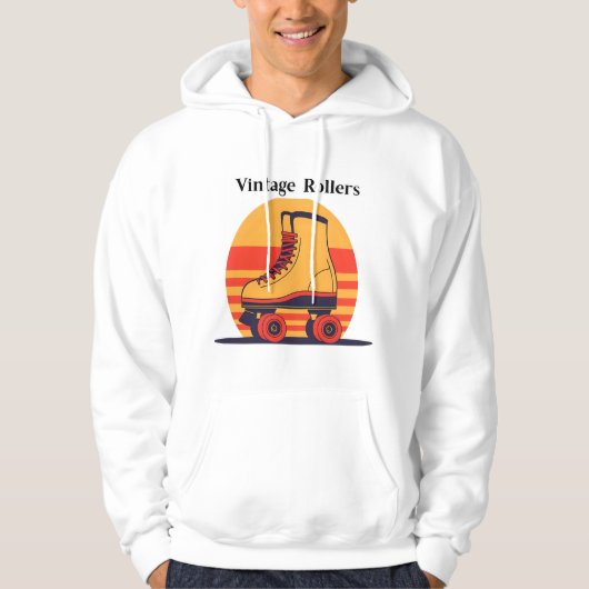 Retro 70s Roller Skate Hoodie (Vorderseite)