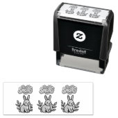 Retro 70s Spring Bunny Graphic Design Permastempel (Beispiel)