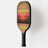 Retro 70s Sunset Lines Abstract Pickleball Paddle (Links)