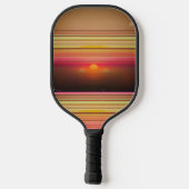 Retro 70s Sunset Lines Abstract Pickleball Paddle (Rückseite)