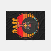Retro 70s Turkey Jive Afro Thanksgiving Family Men Fleecedecke (Vorderseite (Horizontal))