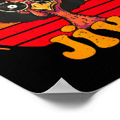 Retro 70s Turkey Jive Afro Thanksgiving Family Men Poster (Ecke)