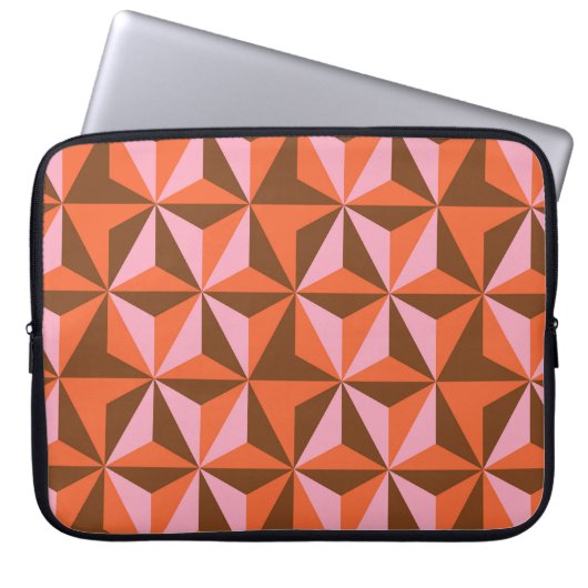 Retro 70's: Vintages Muster Hintergrund Laptopschutzhülle (Vorderseite)