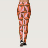 Retro 70's: Vintages Muster Hintergrund Leggings (Rückseite)