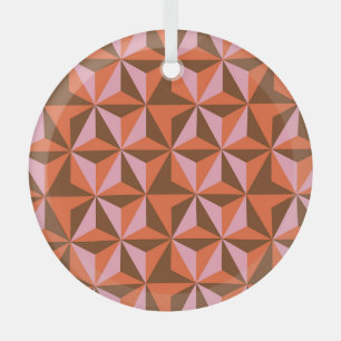 Retro 70's: Vintages Muster Hintergrund Ornament Aus Glas