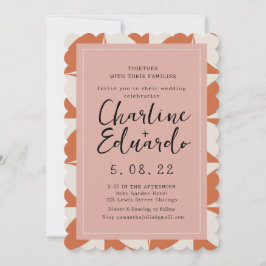 Retro 70s Wedding Handlettering Invitation Einladung