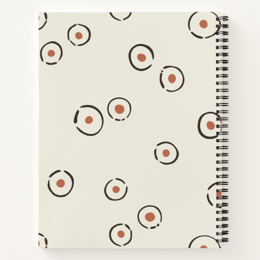 Retro 70s Wildflower & Polka Dot Personalized Notizblock (Rückseite)