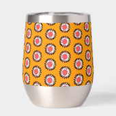 Retro 70s Yellow Pink Daisy Floral Pattern (Rückseite)