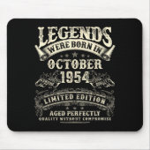 Retro 71st Birthday For Men 71 Year Old October 19 Mousepad (Vorne)