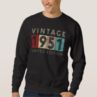 Retro 74 Jahre alte Vintage 1951 Limited Edition B Sweatshirt