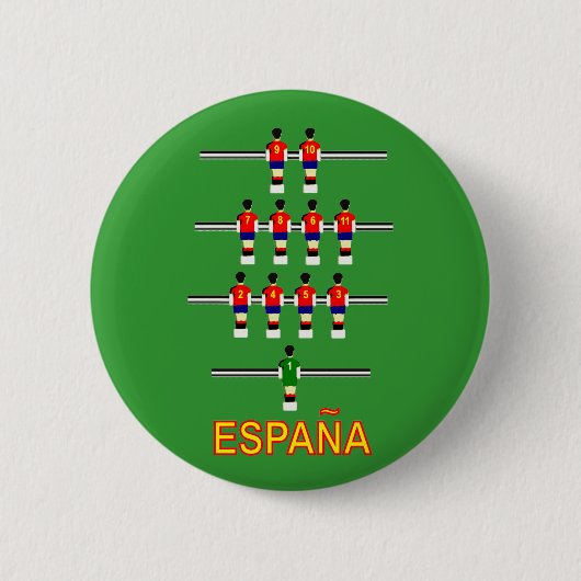 Retro 74 Tabellen-Fußball Foosball Espana Spanien Button (Vorderseite)