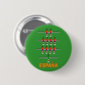 Retro 74 Tabellen-Fußball Foosball Espana Spanien Button (Vorne & Hinten)