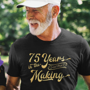 Retro 75. Geburtstag 75 Jahre im Werden T-Shirt