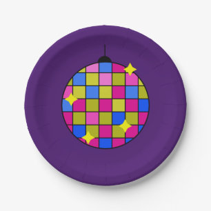 Retro 77 Disco Party Pappteller