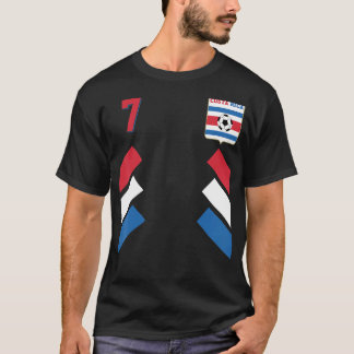 Retro 7 Costa Rica Football Costa Rica Fußball Cos T-Shirt