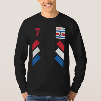 Retro-7 Costa-ricanischer Fußball Costa Rica Fußba T-Shirt