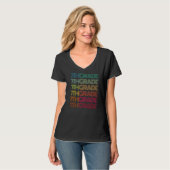 Retro 7. Klasse Lehrer Groovy Team Bereit T-Shirt (Vorderseite Vollansicht)