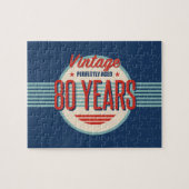 Retro 80. Geburtstag Puzzle (Horizontal)