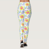 Retro 80 Herzdruckdrucker Leggings (Rückseite)