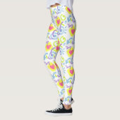 Retro 80 Herzdruckdrucker Leggings (Links)